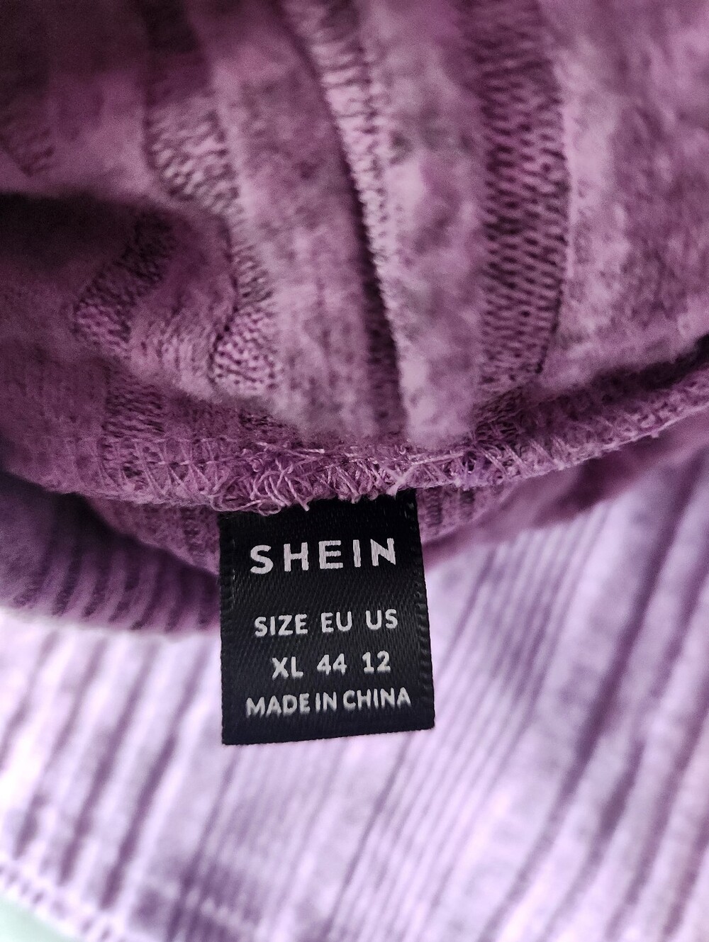 SHEIN Lilac Ribbed Turtleneck Sweater XL - Picture 3 of 5